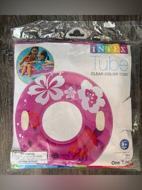 Intex Pink Floral Clear Color Tube